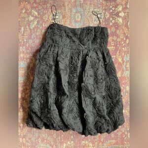 Zara Large Women’s Strapless textured floral Rosette mini Dress